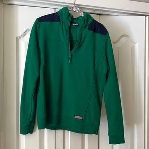 Vineyard vines womens green 1/4 zip M